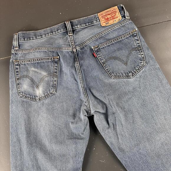 VTG Levis 505 Jeans Mens 35x32 Smoke Rise Fade Worn In Y2K Lot of 2 - Picture 12 of 13